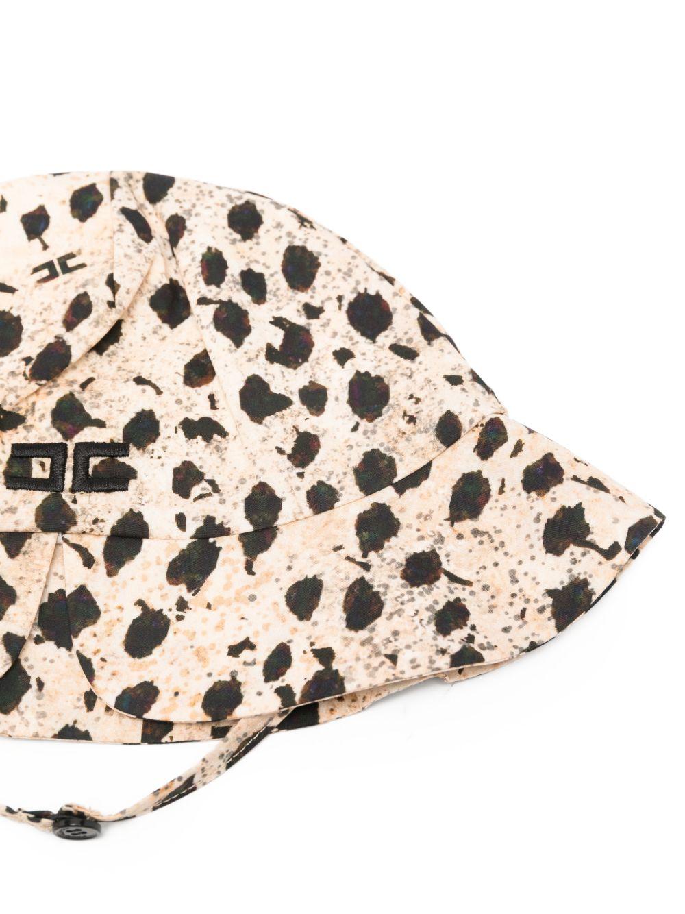 Cappello per neonata Elisabetta Franchi La Mia Bambina beige chiaro con motivo grafico ENCP0850CAE07 D640 ElISABETTA FRANCHI KIDS 