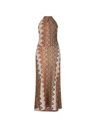 Abito per donna MC2 Saint Barth marrone con motivo a zig zag TOY0001 01846L MC2 ST. BARTH 