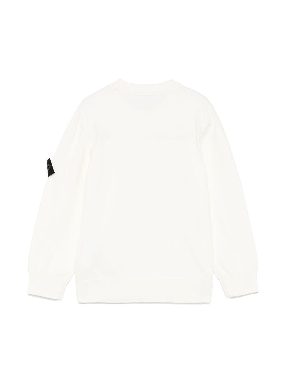 Felpa con applicazione Compass per bambino Stone Island Junior con girocollo K1S165100001S00B2 V0001 STONE ISLAND JUNIOR 