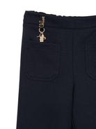 Pantaloni per bambina Chloè Kids blu navy con dettaglio lucchetto C21264 859 CHLOE' KIDS 