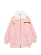 Giubbino per bambina Stella McCartney Kids rosa con colletto in shearling TZ2A57 Z2327 507 STELLA McCARTNEY KIDS 