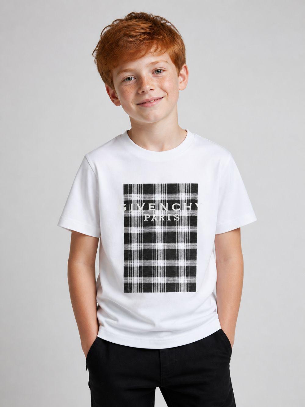 T-shirt per bambino Givenchy Kids bianca con stampa grafica H31340 10P GIVENCHY KIDS 