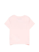 T-shirt per neonata Moschino Kids rosa con stampa Teddy sul davanti MUM04MLAA01 50209 MOSCHINO KIDS 