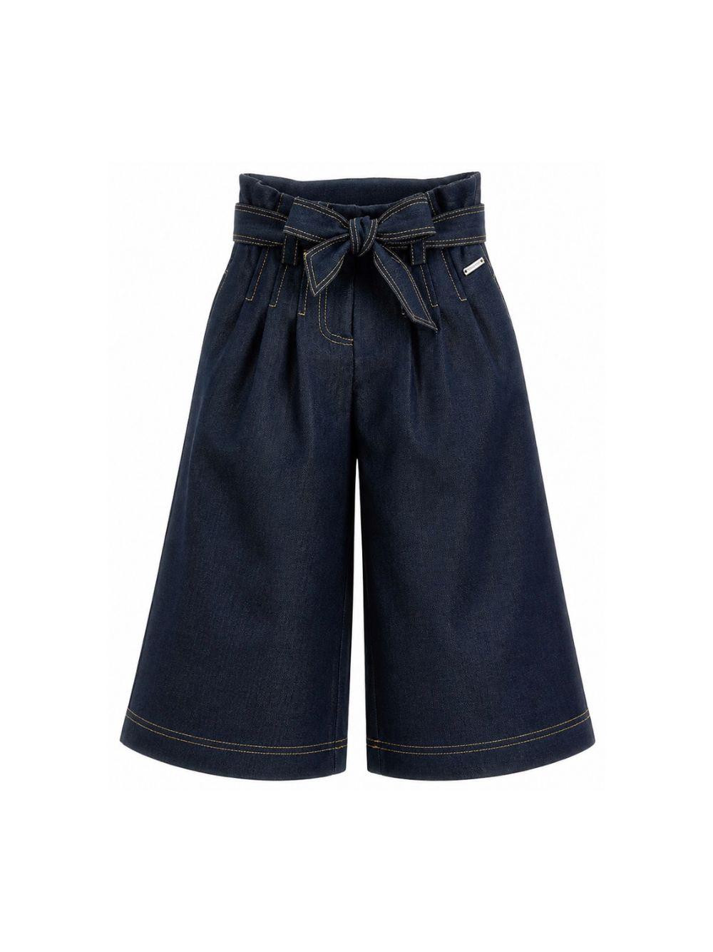 Pantaloni per bambina Monnalisa Kids denim con dettagli plissettati 17H400 8208 055S MONNALISA KIDS 