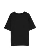 T-shirt per bambini Moschino Kids nera con logo sul davanti H6M05GLAA23 60100 MOSCHINO KIDS 