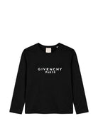 T-shirt per bambino Givenchy Kids nero con stampa logo sul davanti H31321 09B GIVENCHY KIDS 