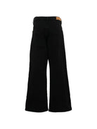 Pantaloni per bambino Palm Angels Kids neri con logo sul davanti PBCA01HS26FAB001 110 PALM ANGELS KIDS 