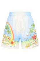 Shorts per bambino Casablanca Kids blu con stampa grafica KSP26TR31702 ALOHA CASABLANCA KIDS 