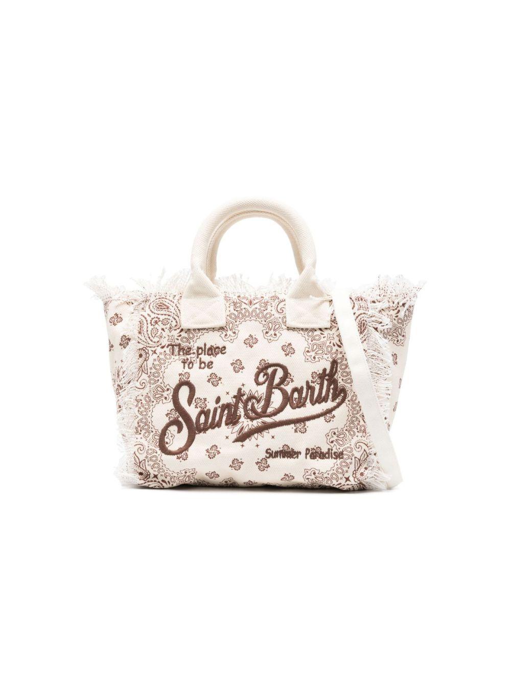 Borsa tote Colette MC2 Saint Barth beige con stampa grafica all-over COL0001 02565L MC2 ST. BARTH KIDS 