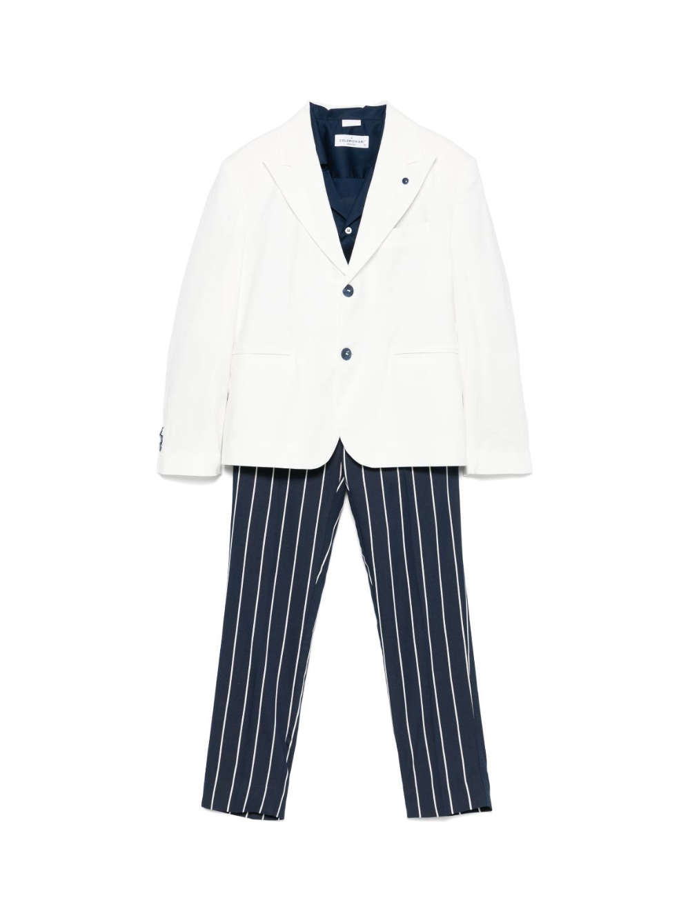 Completo comfort per bambino Colorichiari bianco e blu con chiusura monopetto MC507966 4795 15 COLORICHIARI 