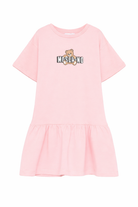 Abito da bambina Moschino Kids rosa con stampa orsetto HDV0HLLCA19 50209 MOSCHINO KIDS 