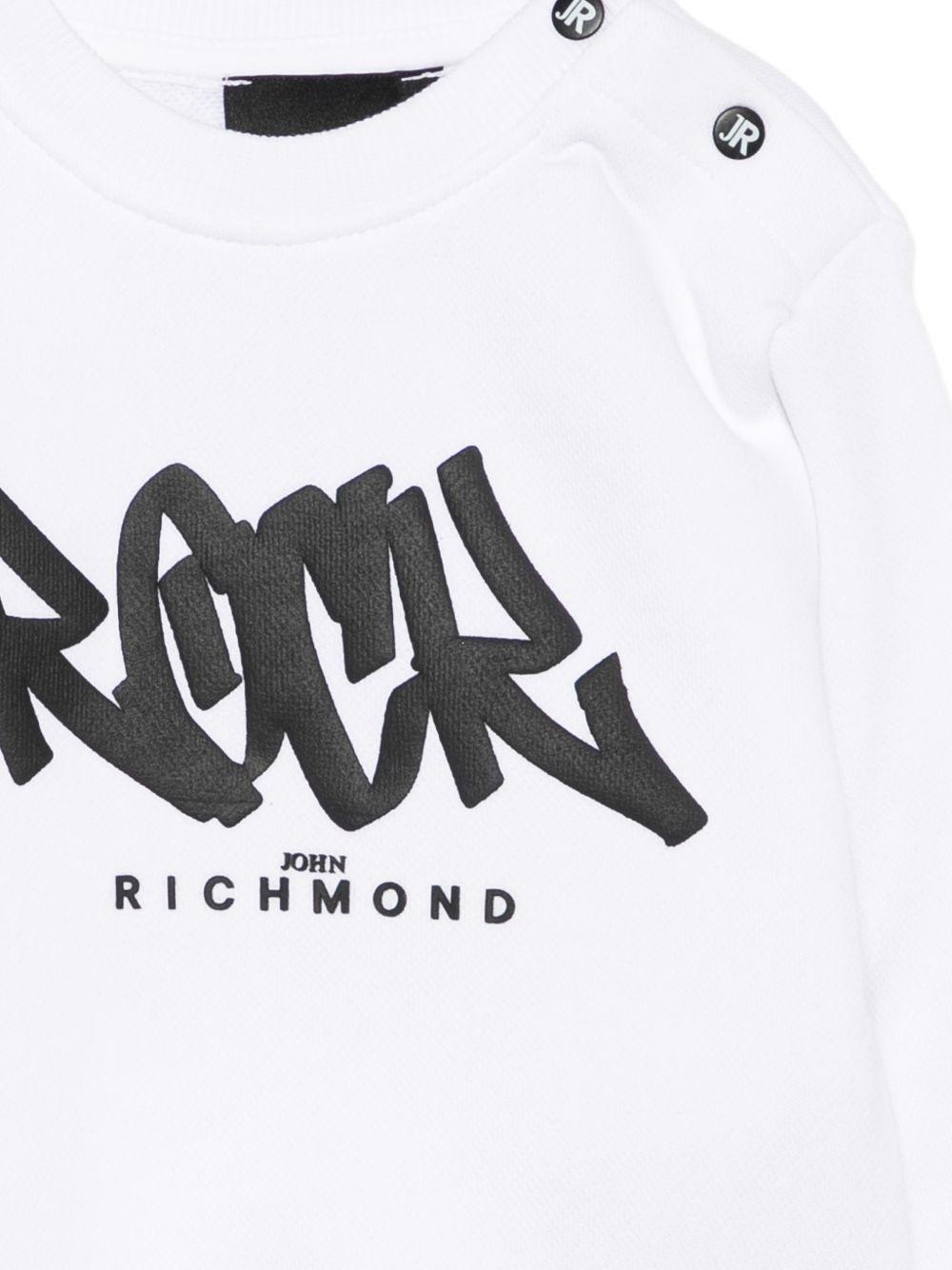 Felpa per neonato John Richmond Junior bainca con logo sul davanti RIP26077FE WHITE JOHN RICHMOND KIDS 