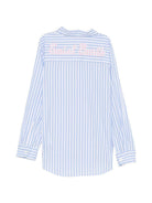 Camicia Brigitte per donna MC2 Saint Barth azzurra con design a righe BRIG006 04069L MC2 ST. BARTH KIDS 