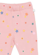 Pantaloni per neonato Stella McCartney Kids rosa con stampa grafica all-over TZ6030 Z4021 507MC STELLA McCARTNEY KIDS 
