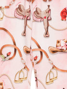 Pantaloni per bambina Monnalisa Kids rosa con stampa grafica all-over 19H401 8005 094F MONNALISA KIDS 