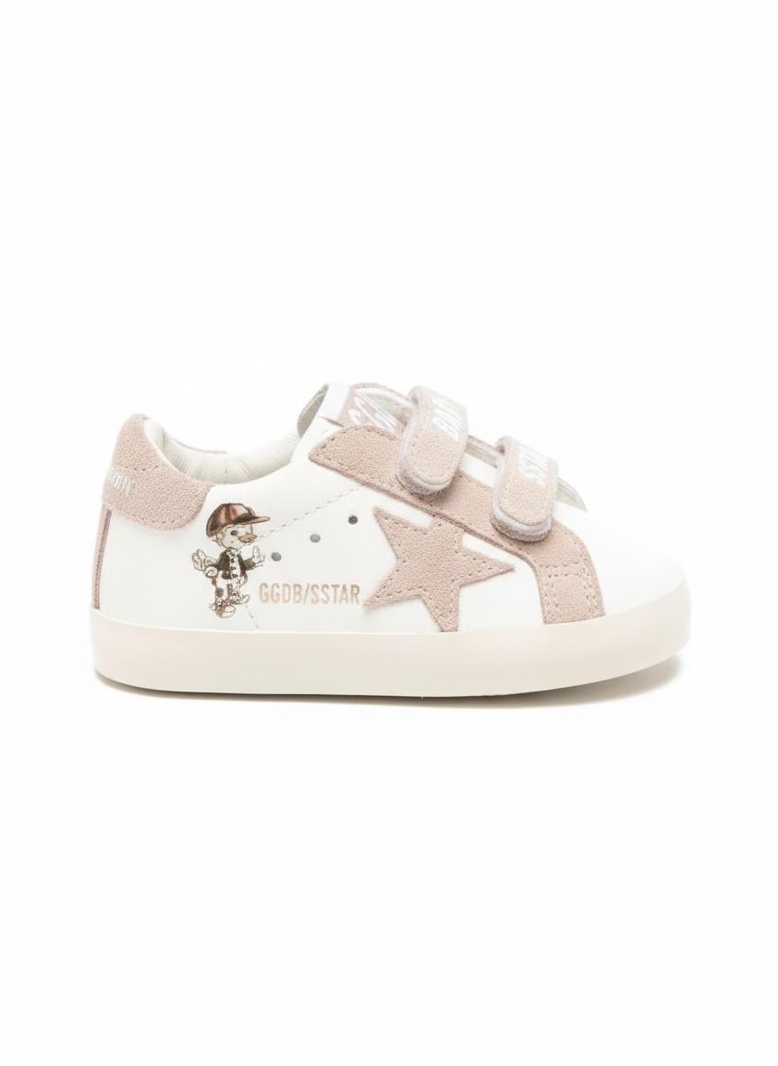 Sneakers Baby School per neonati Golden Goose Kids beige con applicazione a stella F00166F008018 12377 GOLDEN GOOSE KIDS 