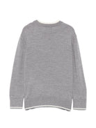 Maglione per bambino Paul & Shark Kids grigio con bordi a contrasto WUW005LHE88 60901 PAUL & SHARK KIDS 