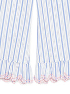 Pantaloni Loukini per bambina Louise Misha bianchi con design a righe azzurre GRI-S26-P0146 BLUE LOUISE MISHA 
