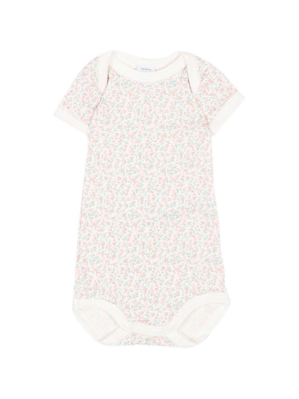 Set di tre body per neonata Petit Bateau multicolore con stampa floreale A0GYK 00 PETIT BATEAU KIDS 