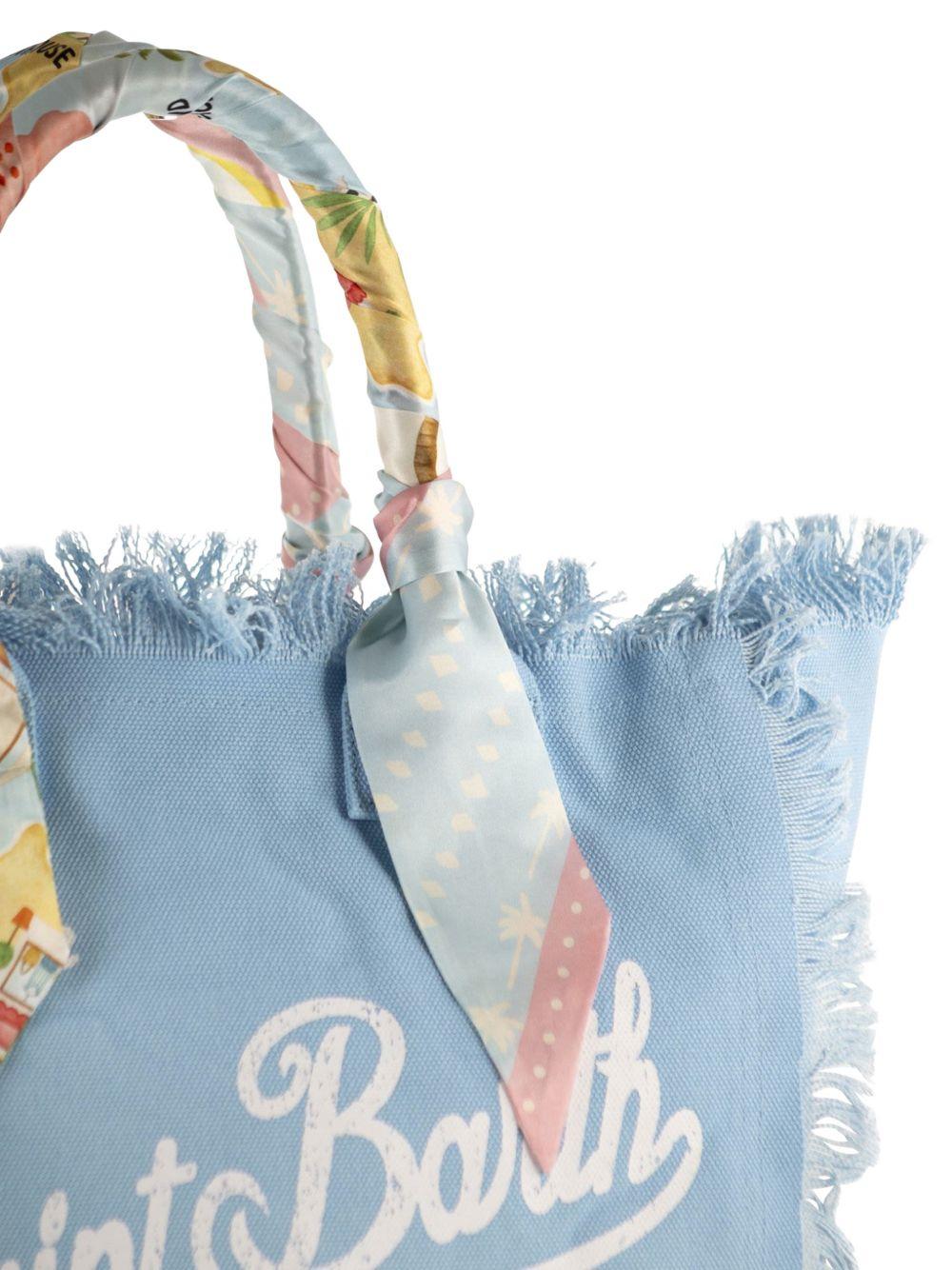 Borsa Vanity MC2 Saint Barth azzurra con manici con foulard VANI045 09250L MC2 ST. BARTH KIDS 