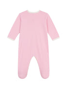 Tutina per neonata Petit Bateau rosa con scritta "petit amour" ricamata sul davanti A0FIZ 03 PETIT BATEAU KIDS 