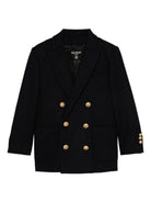 Blazer doppiopetto per bambino Balmain Kids blu con tasche applicate BX2P84 I0283 621OR BALMAIN KIDS 