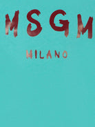 Felpa per bambino MSGM Kids azzurro con logo sul davanti F5MSJUSW018 MS037 MSGM KIDS 