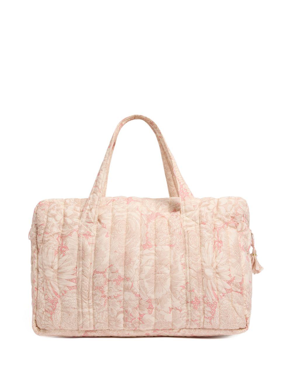 Borsa fasciatoio per neonati Bonpoint rosa chiaro con stampa a fiori S06NBAW00001 522 BONPOINT KIDS 