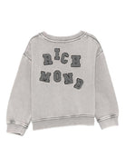 Felpa per bambino John Richmond Junior grigia con stampa logo RBA25122FE GREY STEEL JOHN RICHMOND JUNIOR 