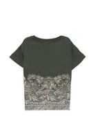 T-shirt per bambino Etro Kids verde con stampa floreale GZ8A31 Z3672 70J ETRO KIDS 