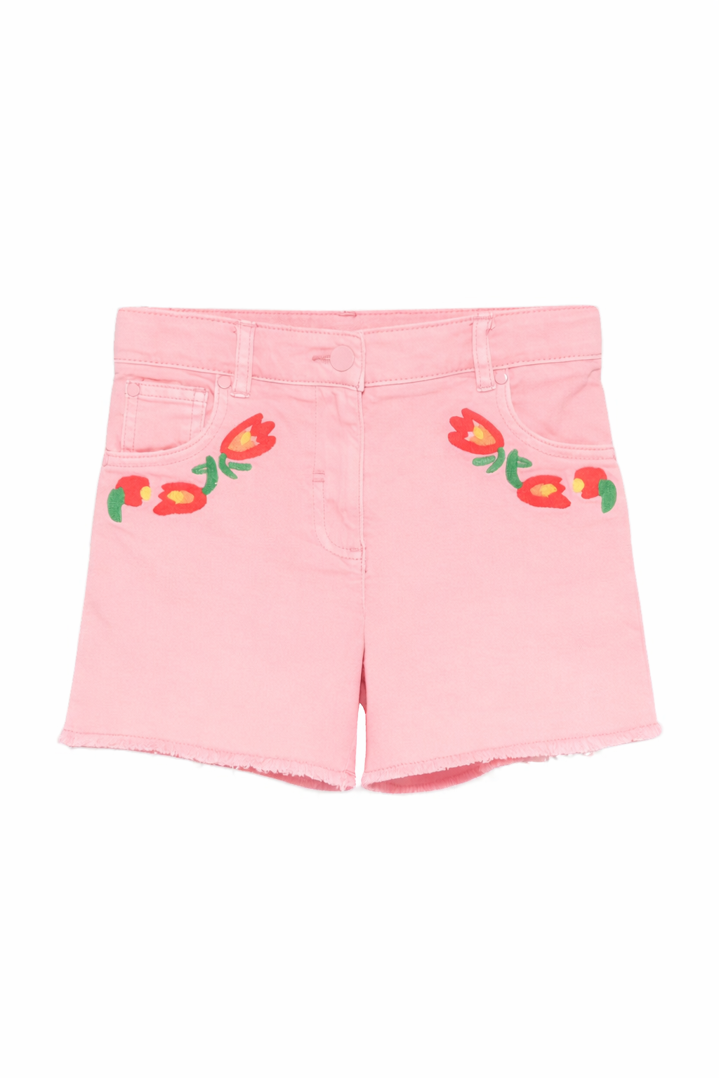 Shorts per bambina Stella McCartney Kids rosa con ricamo a fiori TY6C69 Z0156 509 STELLA McCARTNEY KIDS 