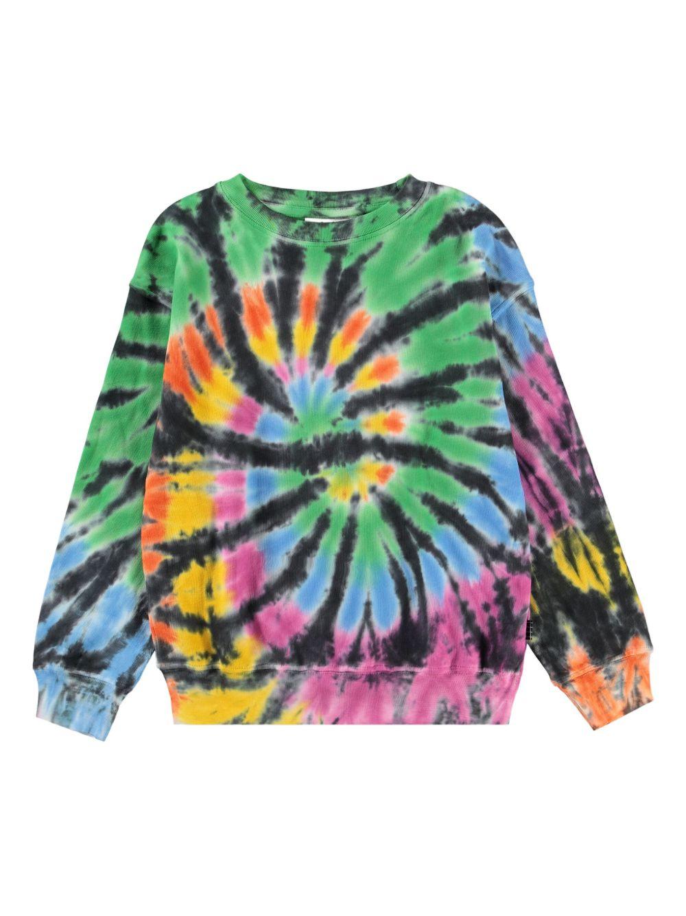 Felpa Memphis per bambino Molo multicolore con fantasia tie-dye 6S26J209 5984 MOLO KIDS 