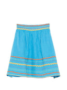 Gonna per bambina Stella McCartney Kids blu con ricamo TY7B21 Z0138 673 STELLA McCARTNEY KIDS 
