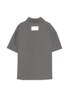 Camicia per bambina MSGM Kids grigia con logo sul davanti S6MSJGSI163 103 MSGM KIDS 