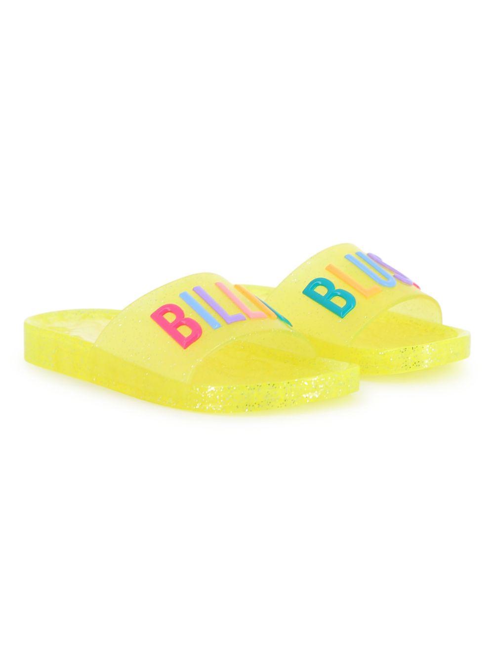 Ciabatte per bambina Billieblush gialle con logo in rilievo sul davanti U21993 599 BILLIEBLUSH KIDS 