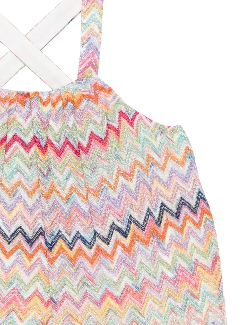 Top per bambina Missoni Kids multicolore con motivo a zig-zag MY5A02 Q0107 999 MISSONI KIDS 