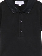 Polo per neonato Emporio Armani Kids nera con stampa sul colletto EB001669 AF28486 UB118 EMPORIO ARMANI KIDS 