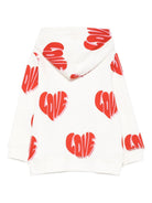 Felpa per bambina Stella McCartney Kids bianco con motivo a cuore TX4C20 Z3037 101MC STELLA McCARTNEY KIDS 