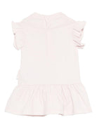 Abito per neonata Moncler Kids rosa con stampa grafica sul davanti L19518I0000289AUM 503 MONCLER KIDS 