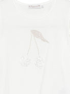 T-shirt Emila per bambina Bonpoint bianca con ruches S06GTSK00008 102 BONPOINT KIDS 