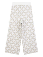 Pantaloni sportivi per bambina Michael Kors Kids bianchi con monogramma R30452 N52 MICHAEL KORS KIDS 