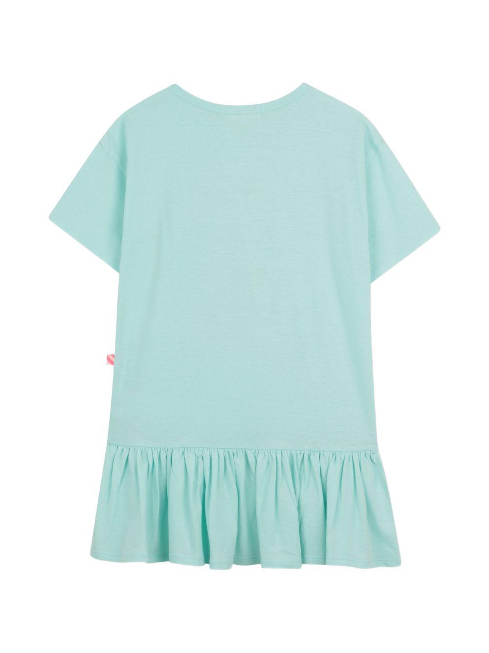 Abito per bambina Billieblush azzurro con stampa grafica sul davanti U21834 76G BILLIEBLUSH KIDS 