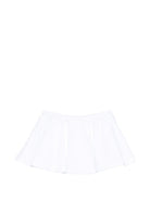 Shorts per bambina MSGM Kids bianchi con logo sul davanti S6MSJGST075 001 MSGM KIDS 