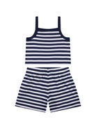 Set 2 pezzi canotta e shorts per bambina Moschino Kids multicolor con design a righe HDG01MLAE10 83686 MOSCHINO KIDS 