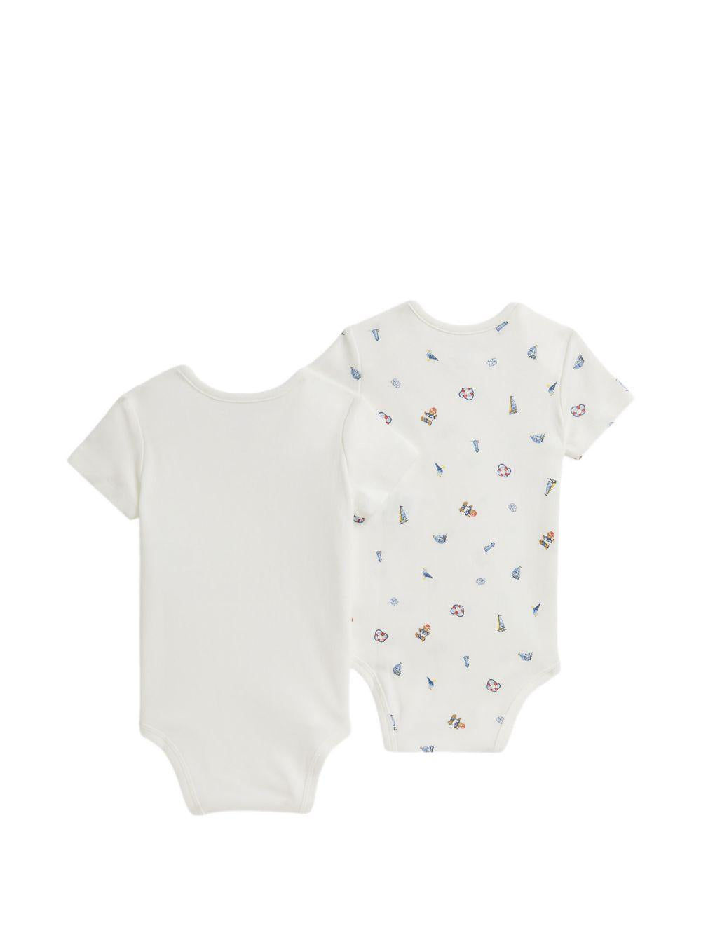 Set di due tutine per neonato Polo Ralph Lauren Kids bianche con stampa Polo Bear 320B14078 001 Ralph Lauren kids 