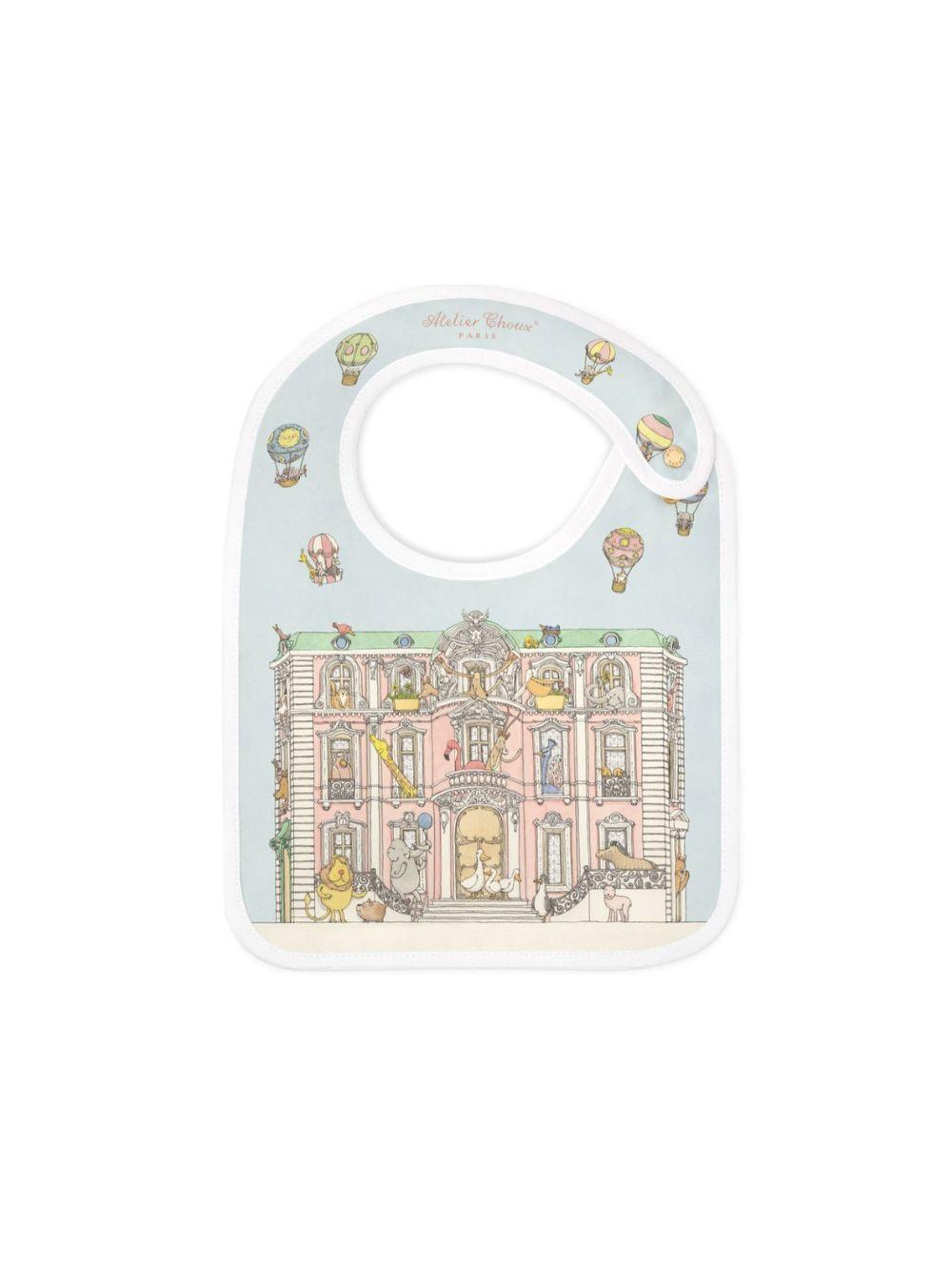 Bavaglino per neonati Atelier Choux verde con stampa BI-CS-MOM A-U ATELIER CHOUX PARIS 