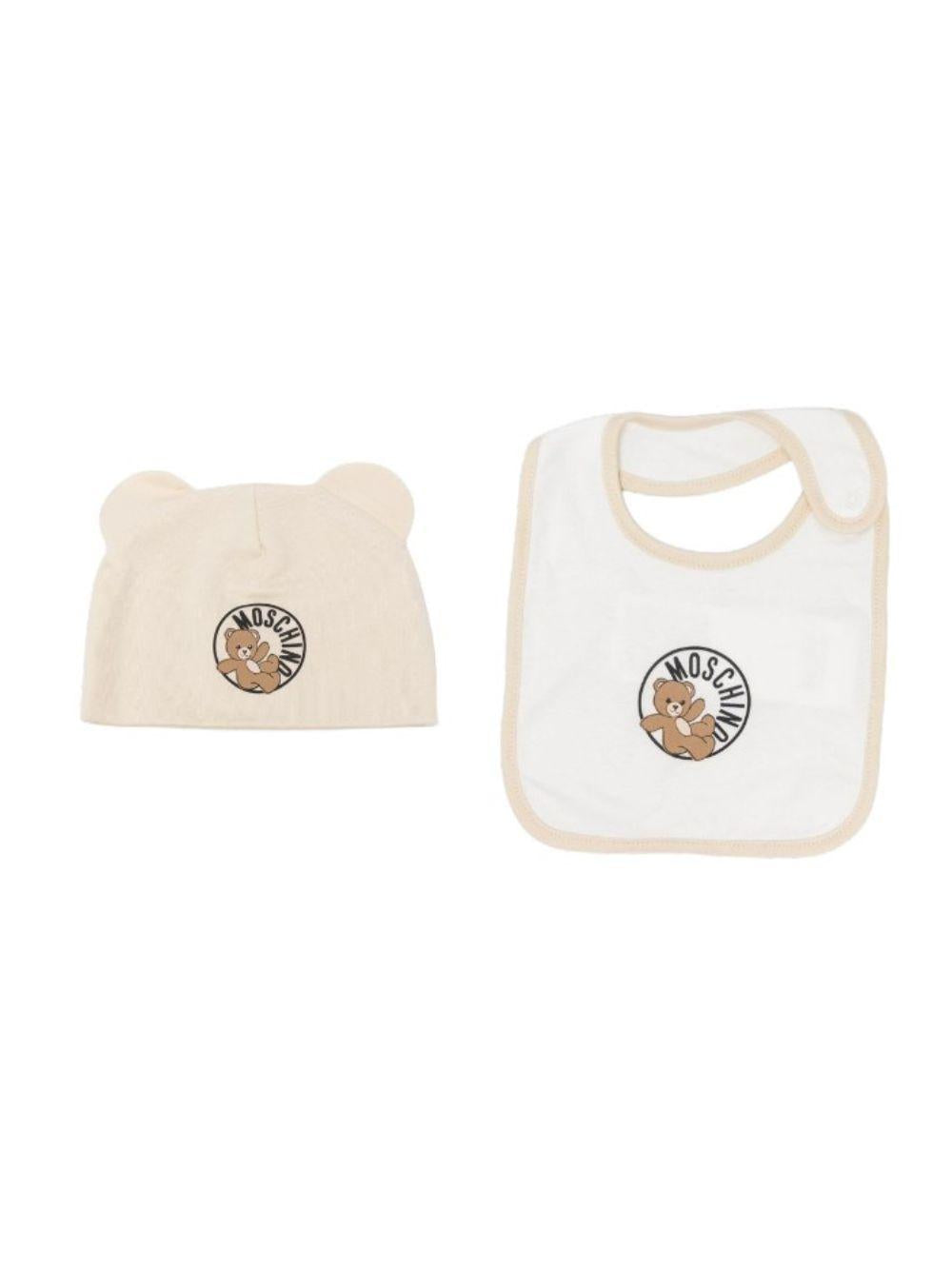 Set 2 pezzi Moschino Kids beige con stampa Teddy bear MUY096LCA19 20404 MOSCHINO KIDS 