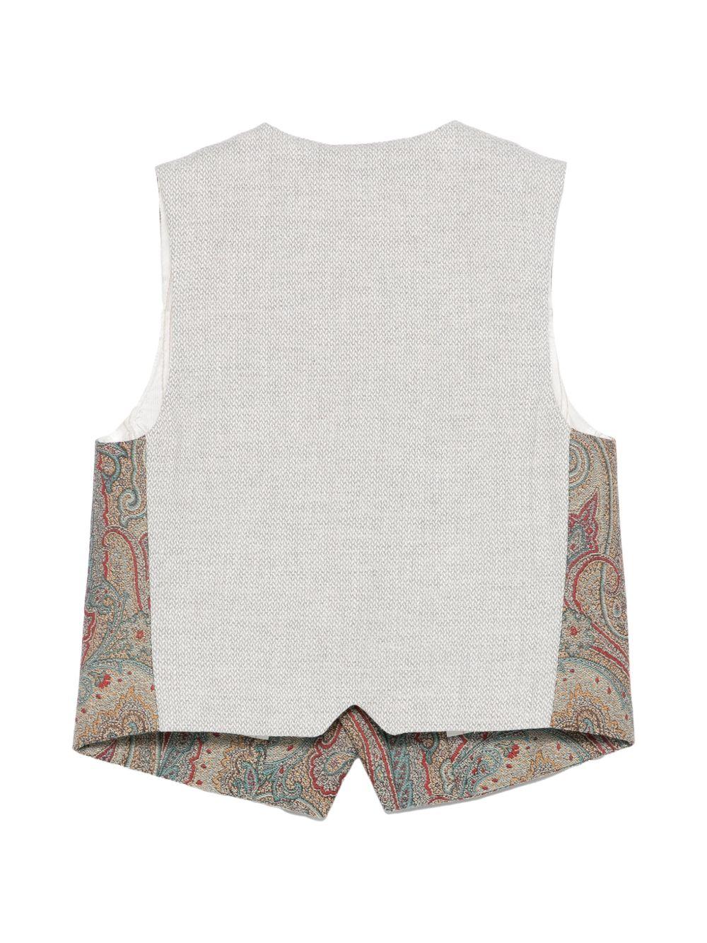 Gilet per bambnino Etro Kids beige con tasca a filetto sul petto GY2P42 U0257 999 ETRO KIDS 