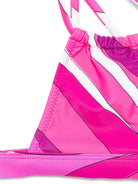 Bikini per bambina Emilio Pucci Junior rosa con stampa grafica PYCA19 Z3747 570BC EMILIO PUCCI KIDS 
