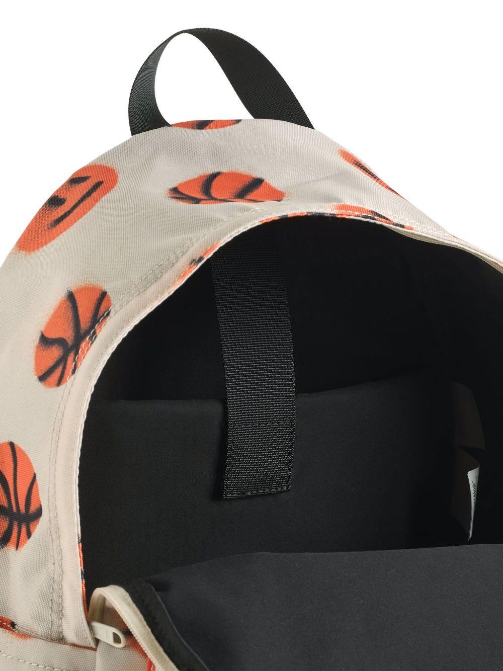 Zaino Mio per bambino Molo écru con stampa basketball 7S26V204 9544 MOLO KIDS 
